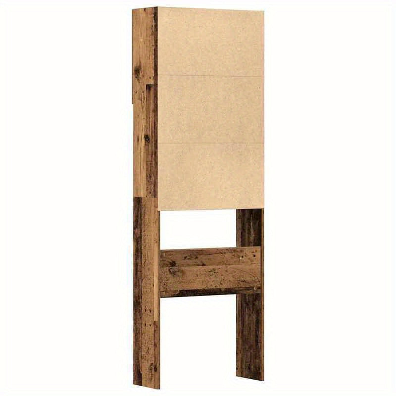 Wasmachinekast – Wasmachineombouw – Wasmachineberging – Opbergkast – Kast Voor Wasmachine – Nostalgisch Oud Hout Design – Afmetingen 64x24x190 cm – Bruin