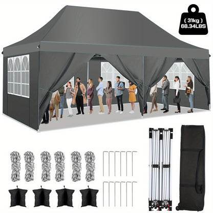 Pop-up Tent – Partytent – Tuinpaviljoen – Camping Shelter – Buitenluifel – 3x6 Meter – Water- en UV-bestendig