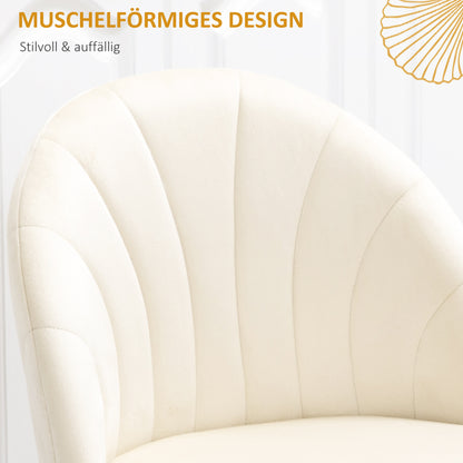 Eetkamerstoelen – Stoelen – Keukenstoelen – Fluwelen Stoelen – Scandinavische Stoelen – Set Van 2 – Crème Fluweel Bekleding – Zwart Metalen Onderstel