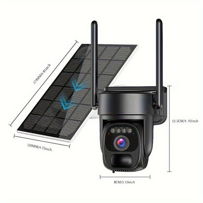 4G LTE Beveiligingscamera – Surveillance Camera – Buiten Camera – Draadloze Camera – Mobiele Beveiliging – 2 Stuks Met 32GB SD & SIM Kaart – 2K Kleurennachtzicht – 360° Draaibare Live View