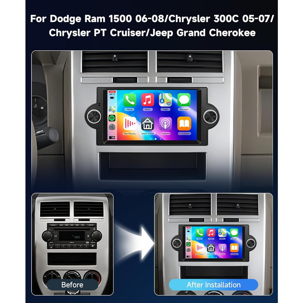 Android Auto Multimediacenter – Auto Stereo – Navigatiesysteem – Touchscreen Radio – 2G+64G Variant – 15,75 cm Scherm – Inclusief Achteruitrijcamera & Microfoon