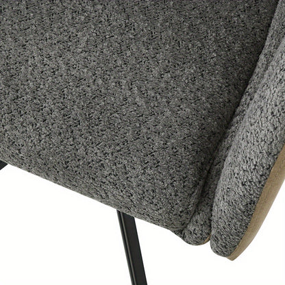 Draaistoel – Bureaustoel – Eetkamerstoel – Make-up Stoel – Fauteuil – Grijs Velours – 360° Draaibaar – Memory Foam Zitting