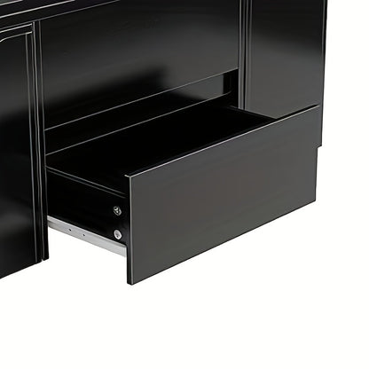 Salontafel – Multifunctionele Tafel – Uitklapbare Tafel – Eettafel – Bijzettafel – Verstelbare Hoogte – Inclusief 4 Opbergkrukken Zwart