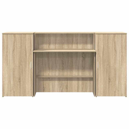 Balie – Receptiebalie – Toonbank – Bureaubalie – Winkelttoonbank – Sonoma Eiken – Houtmateriaal – Ruime Werkplek – Duurzaam Design