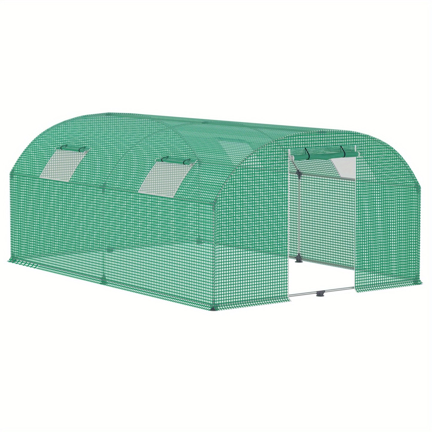Kweektent – Kas – Tuinkas – Groentekas – Serre – 3 x 8 x 2 Meter – Gegalvaniseerd Stalen Frame – HDPE + LDPE Folie Met Ventilatieraam