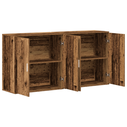 Sideboard – Dressoir – Opbergkast – Kast – Buffetkast – Bruin – Massief Hout – 3 Ruime Lades – Compact 79x38x80 cm