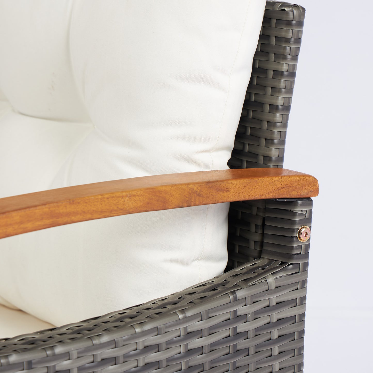 4-delige loungeset – tuinmeubel set – garden sofa – buiten zithoek – terrasset – weerbestendig PE rattan – acaciahouten salontafel