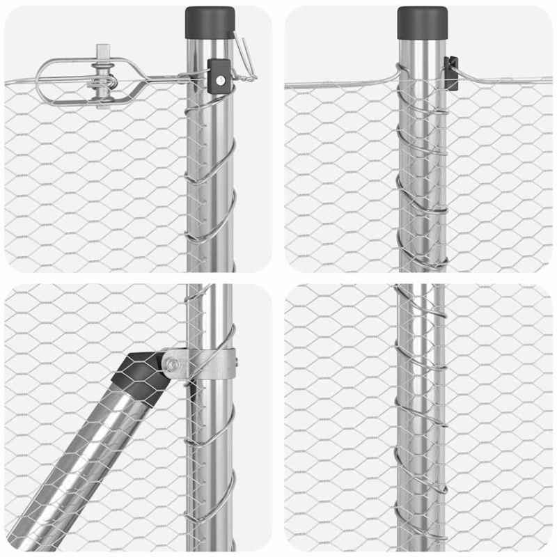 Solid Fence with Silvery post 0.8 x 25m PVC-coated steel, Privacy Fence, Modern Fencing, Sleek Metal Fence, Metal Fence Panel, Landscape Designers, Homeowners