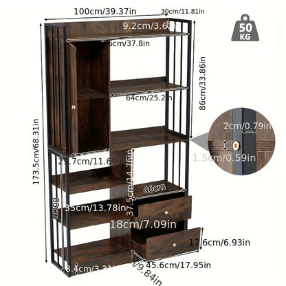 Boekenkast – Boekenrek – Opbergkast – Vakkenkast – Kast – Duurzaam Bamboe – Compact Verticaal Design
