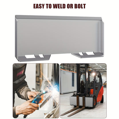 1/4" Skid Steer Mount Plate, Universal Quick Tach Attachment Plate, 1360.78 KG Capacity, Fits Bobcat, Kubota, Mahindra, Rust-Proof Tractor Implement Plate, Heavy-Duty, Heavyduty Attachment, Agricultural Machinery, Durable Con