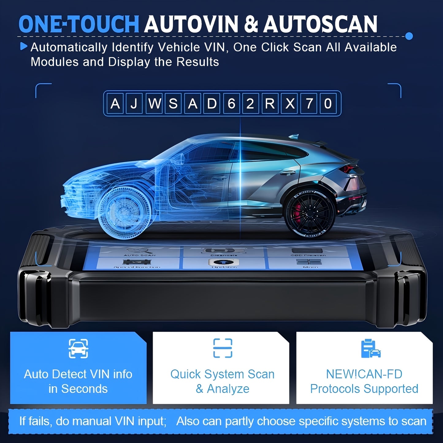 OBD2 Scanner – Auto Uitleesapparaat – Diagnosecomputer – Uitleesapparaat – Auto Scanner – Bi-Directionele Besturing – Geavanceerde ECU-Codering – Wifi Met Lifetime Updates