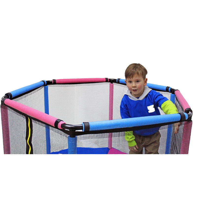 Trampoline – Springkastelen – Springmat – Kindertrampoline – Buitenspeelgoed – Ø 140 cm – Inclusief Veiligheidsnet – UV- en Waterbestendig