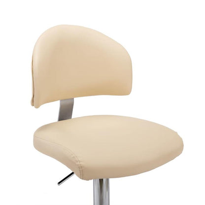 Modern Cream White Bar Stool with Backrest - Heavy-Duty Hardwood Construction, Easy Assembly, Cushioned - for Home Bars, Restaurants, Cafes - Sturdy & Elegant Modern Design, Cafe ing, Restaurant Furniture, Square Shape