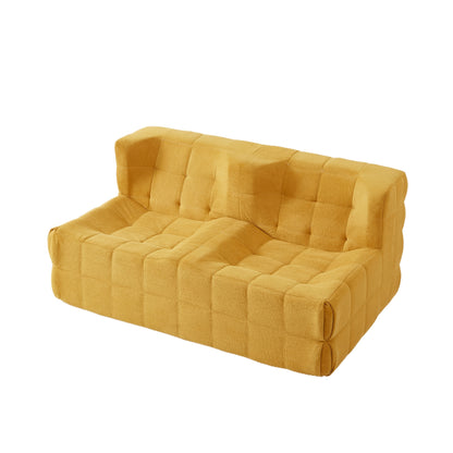 Zitzak – Bean Bag – Loungestoel – Loungebank – Floor Sofa – Geel – Extra Groot – Katoen – Zonder Hout – Eenvoudige Montage
