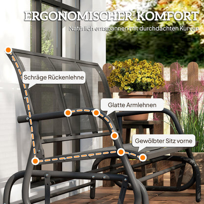 Tuinmeubelset – Bistroset – Tuinset – Buitenmeubilair – Terrasmeubilair – Duurzaam Metalen Frame – Comfortabele Schommelstoelen