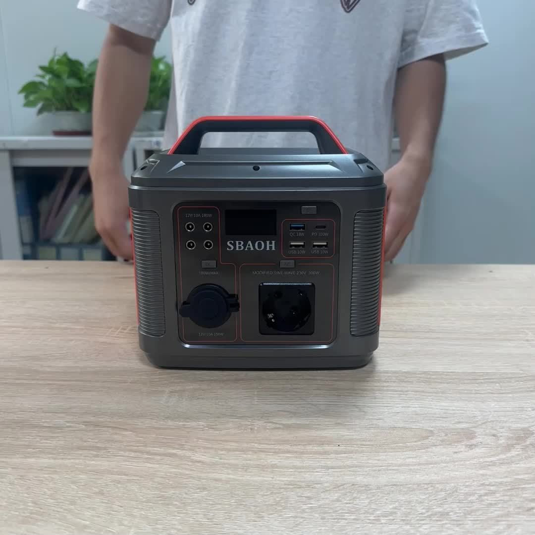 Draagbare Energiecentrale – Powerbank – Generator – Noodstroom – Accupack – 300W Vermogen – Lichtgewicht ABS Behuizing - QUORE