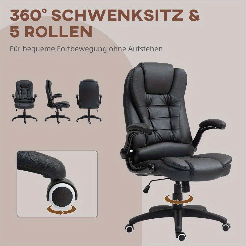 Ergonomische Bureaustoel – Office Chair – Werkstoel – Desk Chair – Draaistoel – Verstelbare Hoogte – Kantelfunctie Met Opklapbare Armleuningen