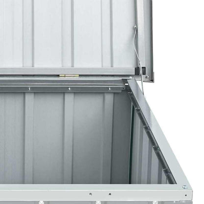Opbergbox Tuinbox Tuinkist Opbergkist Opbergbak – Grijs Betonlook – Stevig Gegalvaniseerd Staal – 129x67x65 cm