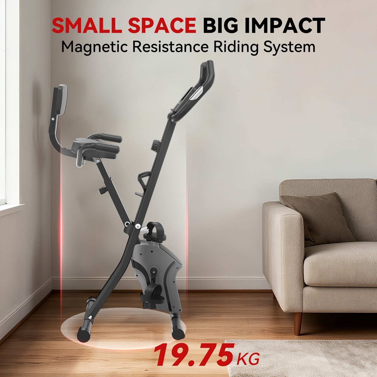 Hometrainer – Fitnessfiets – Indoorfiets – Spinningfiets – Fietstrainer – 8 Verstelbare Magnetische Weerstand – Opvouwbaar Met Comfortabele PU-Zitting