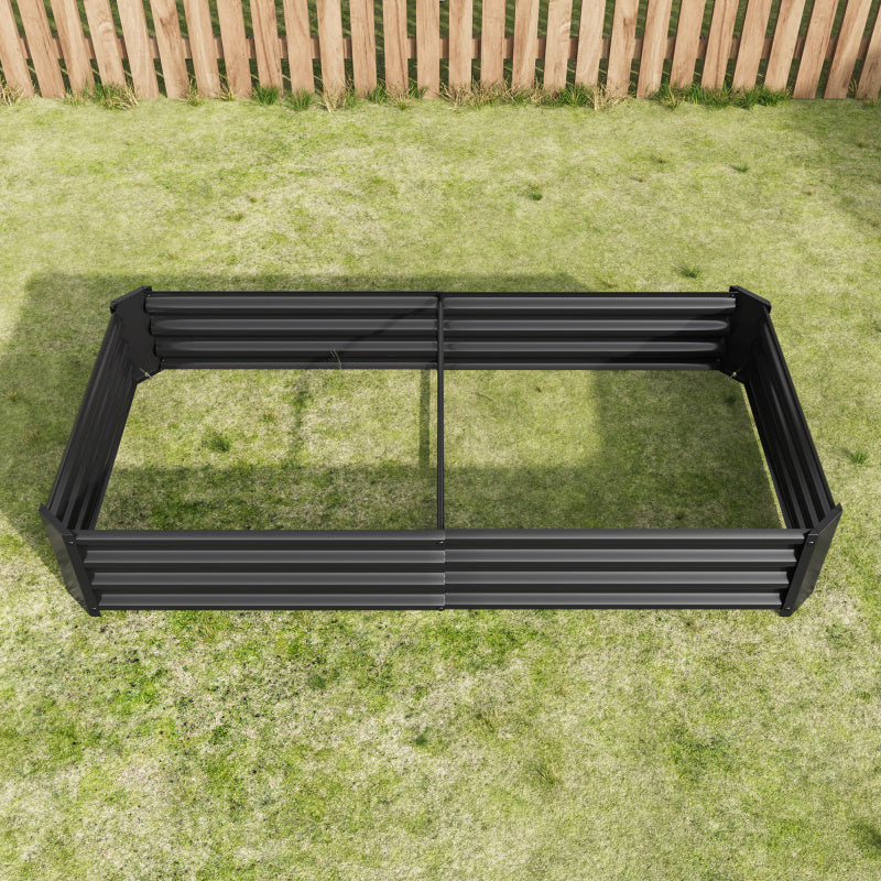 Hochbed – Metaal Tuinbed – Verhoogd Plantbed – Moestuinbak – Staal Kasbak – Robuust Staal – Roestbescherming – 182x91x30 cm