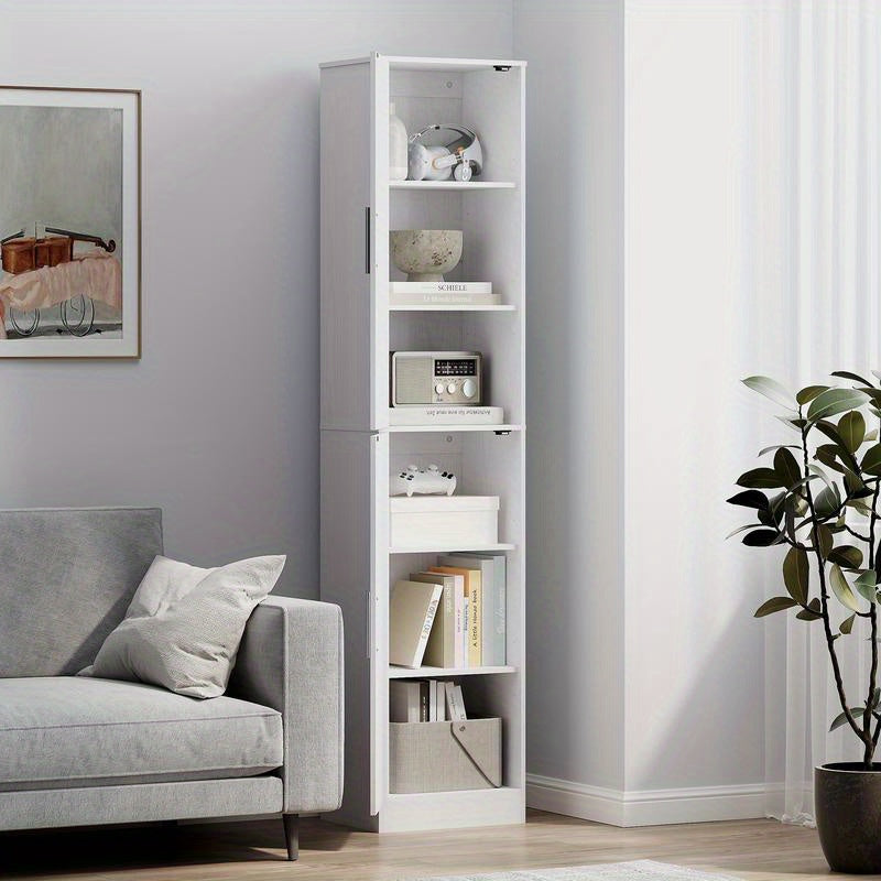 Badkamerkast – Badmeubel – Opbergkast – Kolomkast – Wastafelonderkast – 180 cm Hoog – MDF Vochtbestendig Met Verstelbare Planken