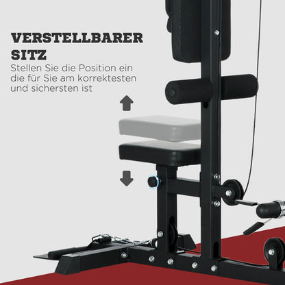 Roeimachine – Roeitrainer – Roeiapparaat – Fitnessapparaat – Hometrainer – Stalen Constructie – Instelbare Voetsteunen & Gevoerde Rugleuning – Full-Body Workout – Ruimtebesparend Zonder Elektronica
