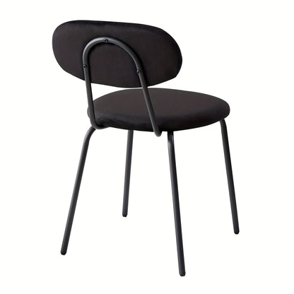 Eetkamerstoelen Set – Stoelen – keukenstoelen – Dining Chairs – Zitstoelen – Zwarte Metalen Poten – Velvet Bekleding – Ergonomisch Design – Zithoogte 47 cm