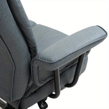 Bureaustoel – Ergonomische Stoel – Kantoorstoel – Draaistoel – Gamestoel – Kunstleren Bekleding – Verstelbare Hoogte – 360° Draaibaar – Met Lendensteun en Hoofdsteun