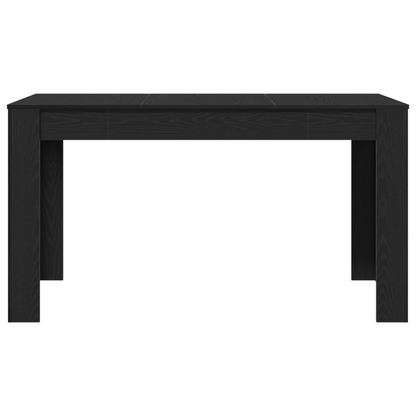 Black Oak Dining Table 140×74.5×76 Cm Wood Material - Modern Simple Style - for Home & Restaurant - Oak-Look Surface - Scratch-Resistant & Easy to Clean - Stable Plate Construction - Space for 6-8 People