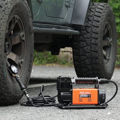 Bandenpomp – Luchtcompressor – Fietspomp – Compressor – Elektrische Bandenpomp – 12V Draagbaar – 150 PSI Max Druk – Digitale Drukmeter