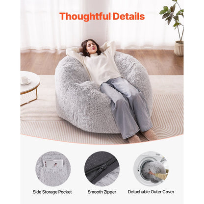 Zitzak Bedstoel – Zitzakstoel – Loungestoel – Beanbag – Slaapstoel – Queen Size – Memory Foam Vulling – Wasbare Polyester Hoes
