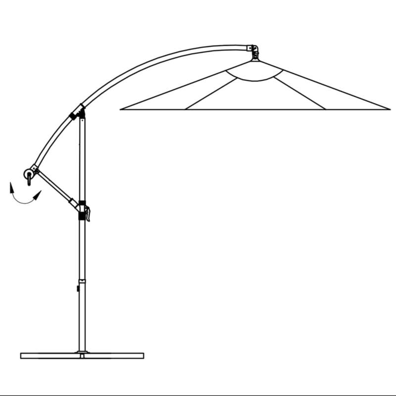 Parasol 3m Sand White