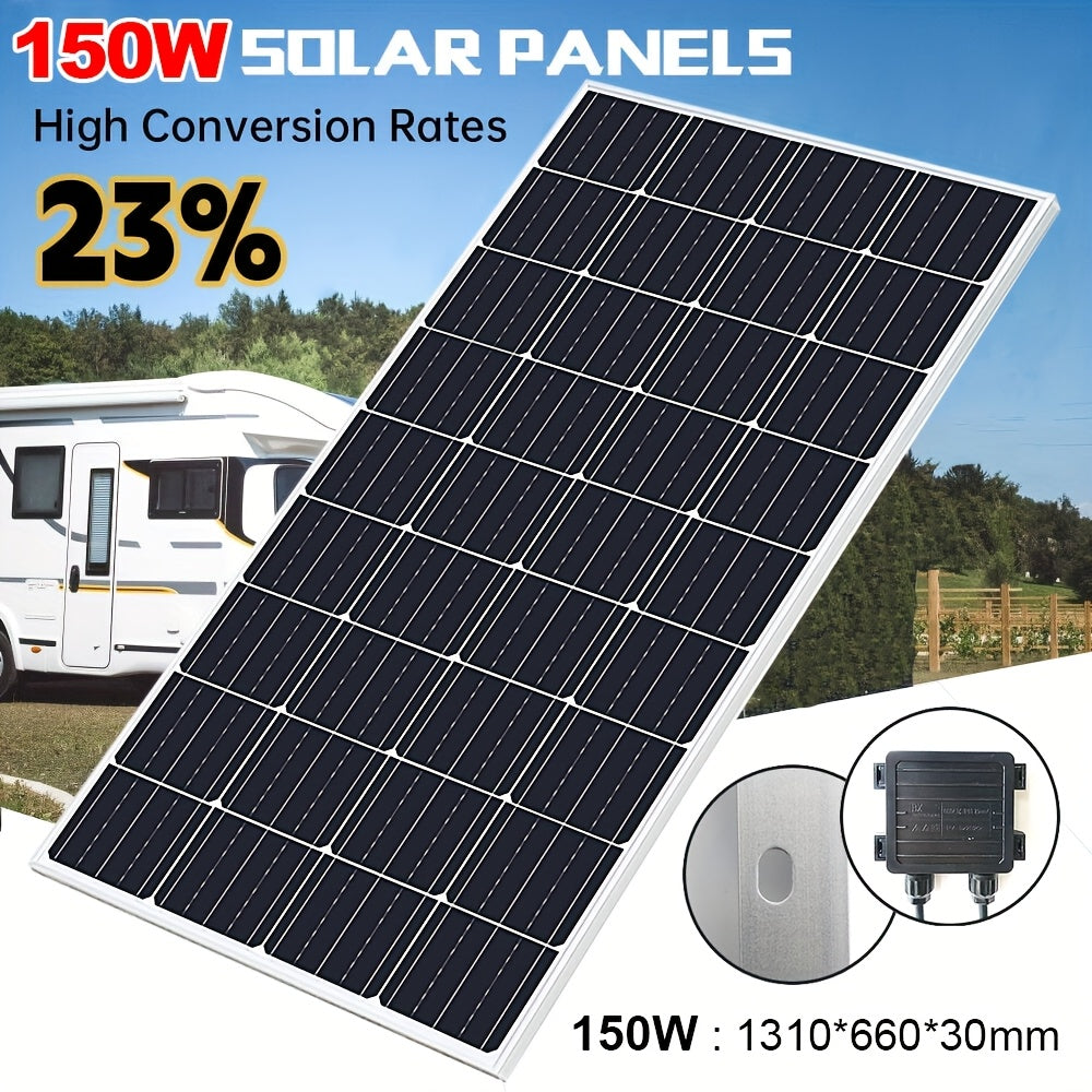 Zonnepaneel – Solar Panel – Zonnecel Module – Zonne-energie Paneel – Opwekker – 150W Hoog Rendement – Monokristallijn 12V