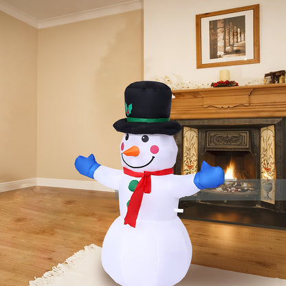 Opblaasbare sneeuwpop – kerstdecoratie – kerstversiering – kerstfiguur – kerstornament – 1,2 meter – duurzaam polyester – zelfopblaasbaar zonder stroom