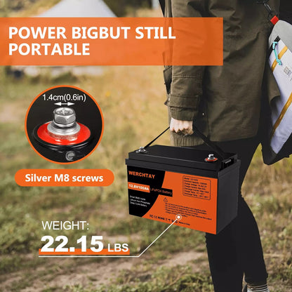 Accu Lithium – LiFePO4 Accu – Lithium Batterij – Energie Opslag Accu – 12V Batterij – 2x 12,8V 100Ah – 15000+ Cycli – Ingebouwd BMS & Koudebestendig