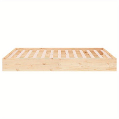 Bedframe – Bed – Kinderbed – Eenpersoonsbed – Meubel – Houten Hardhout – Geschikt Voor Matras 120x200 Cm – Modern Design