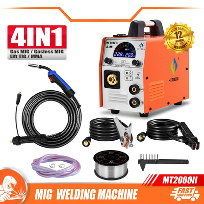 Lasapparaat – Mig Lasmachine – Tig Lasmachine – Elektrode Lasmachine – Multifunctioneel Lasapparaat – 4-in-1 Modus – Digitaal Display – Oververhitting Beveiliging
