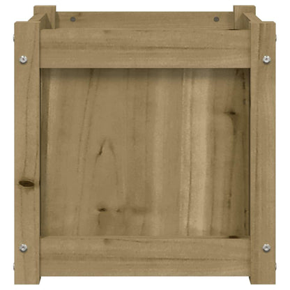 Plantenbak – Bloembak – Moestuinbak – Kruidenbak – Bloempot – Houten Vierkante Plantenbak – 40,6x40,6x40,6 cm – Geïmpregneerd Grenenhout Met Afwatering