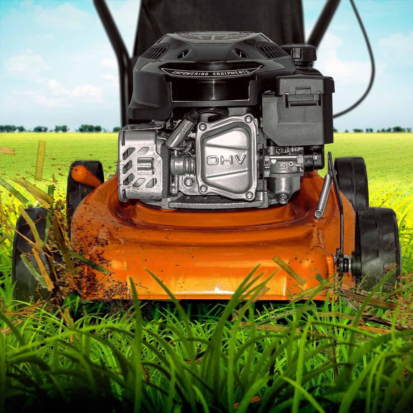 Grasmaaier – Robotmaaier – Gazonmaaier – Duwmaaier – Elektrische Maaier – 132cc 4-Takt Benzinemotor – 400 mm Stalen Maaimes