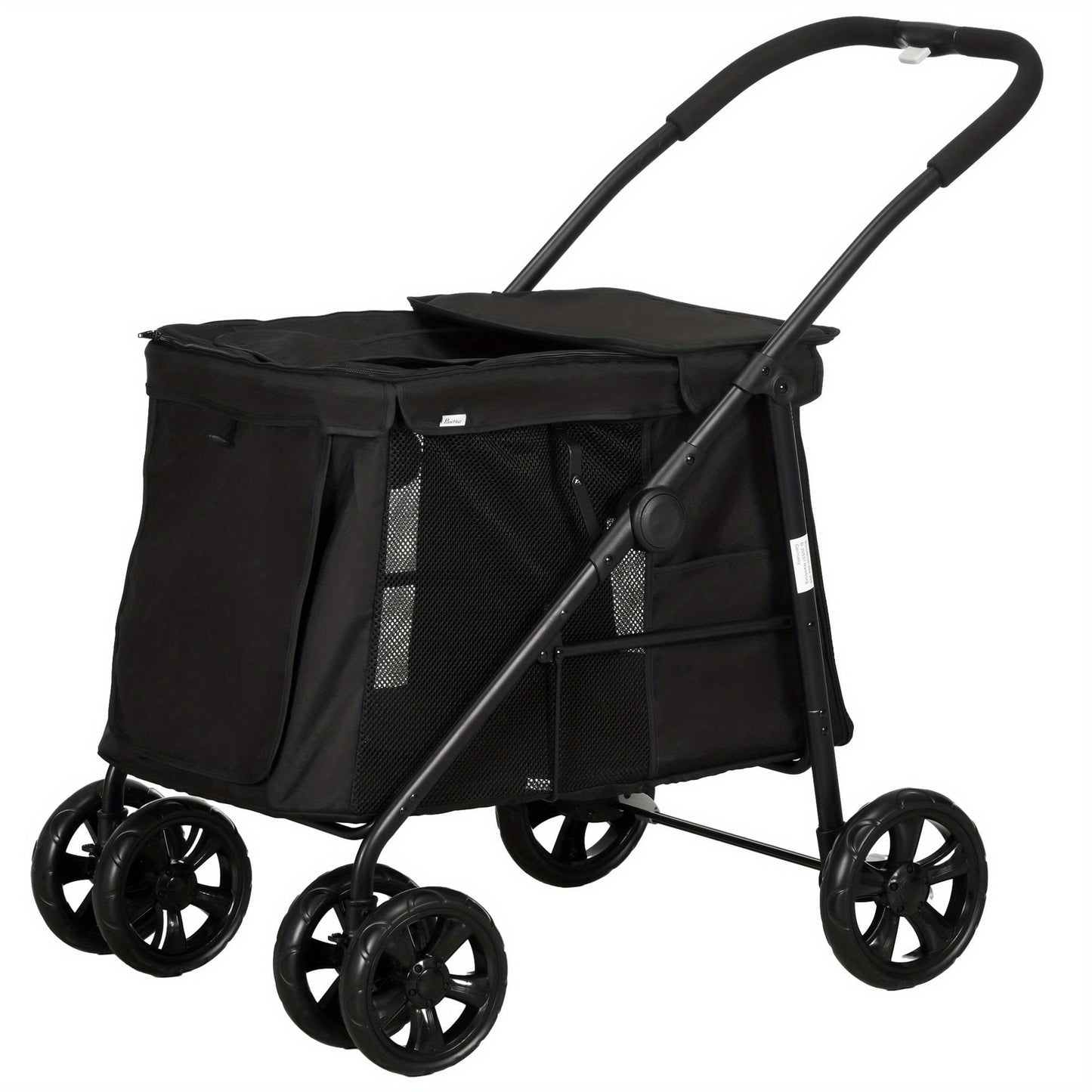 Hondenfietsaanhanger – Hondenfietskar – Hondenbuggy – Dierenkar – Fietskar – 3-in-1 Design – Stevig IJzeren Frame – Geschikt tot 10 kg – Grijze Oxford Stof – Reflectoren & Veiligheidsvlag