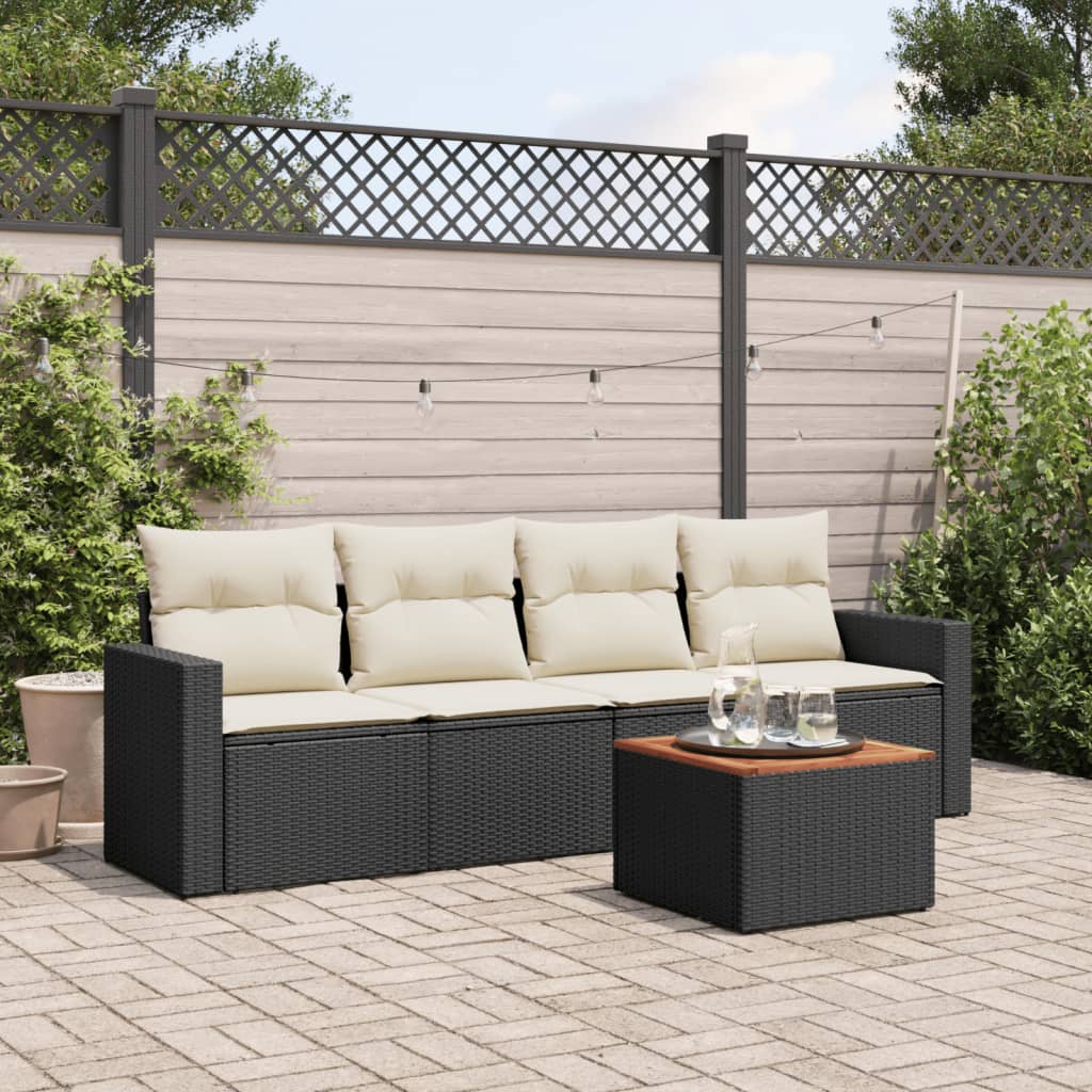 Loungeset – Loungemeubels – Tuinset – Zitgroep – Loungebank – PE Rattan – Inclusief Wasbare Kussens
