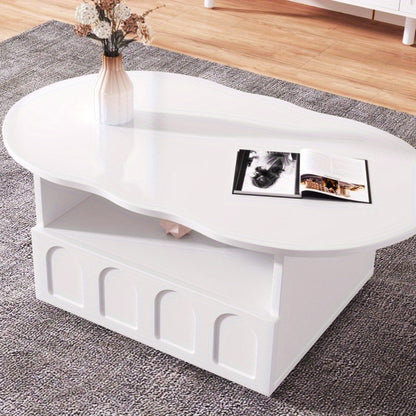 Salontafel – Tafel – Vintage Tafel – Woonkamertafel – Koffietafel – Wit Vintage Design – Stevige Metalen Constructie