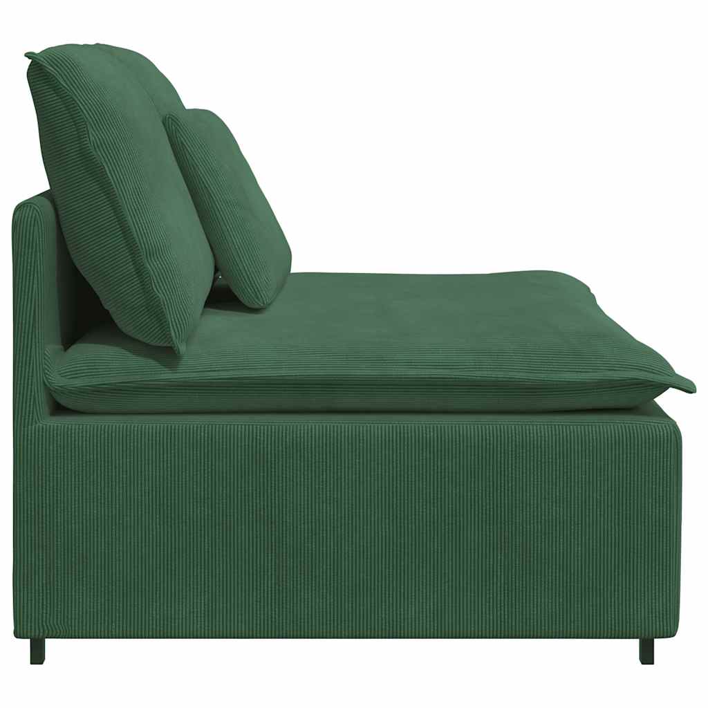 Modulaire Bank – Loungebank – Hoekbank – Zithoek – Bankstel – Donkergroen – Corduroy Stof – Stevig Metalen Frame