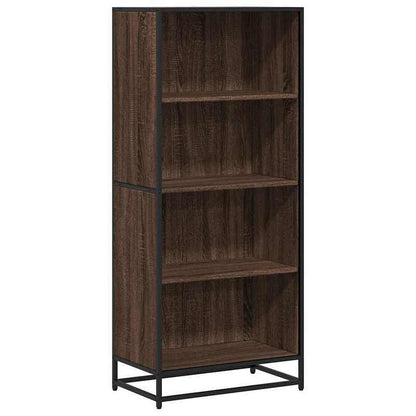Bookshelf 60X35X139 Cm Made of Treated Wood in Brown Oak Color. Vertical Shelves, Sturdy And Durable, Attractive, Ample Storage Space, Smooth Surface, Moisture-Resistant, Warp-Resistant, And Split-Resistant, Suitable for Offi