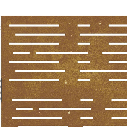 Tuindecoratie – Metalen Poort – Buitenpoort – Tuinhek – Terrasdeco – CORTEN Staal – Weerbestendig – Robuuste Constructie – 85x100 cm