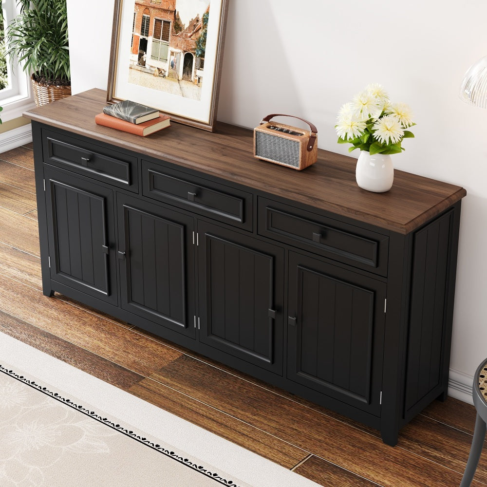 Modern Minimalist Sideboard and Storage Cabinet | Ample Storage Space, Crockery Storage, Floor Mount, Metal Material, Dimensions: 160L x 35W x 76H cm, Tailored to Meet Individual Requirements