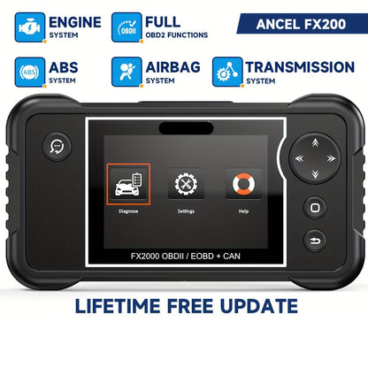 OBD2 Scanner – Autodiagnose Tool – Foutcode Lezer – ABS Systeem Tester – Airbag Scanner – ABS Bleeding – EPB Reset – 12V Batterijtest – Gratis Updates