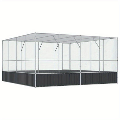 Easy to assemble Silvery bird 418x414x212cm portable steelaasy to clean backyard animal cage