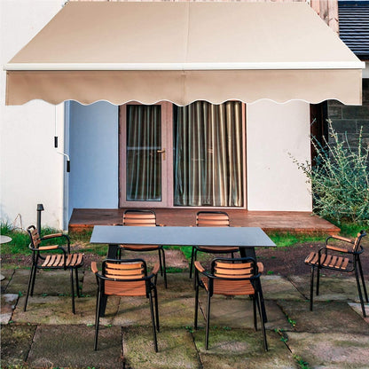 Zonnescherm – Zonwering – Terrasoverkapping – Balkonzonwering – Uitschuifbaar – Verstelbare Hoek 40-100° – 250x200 cm – Waterafstotend Aluminiumframe – Handbediening