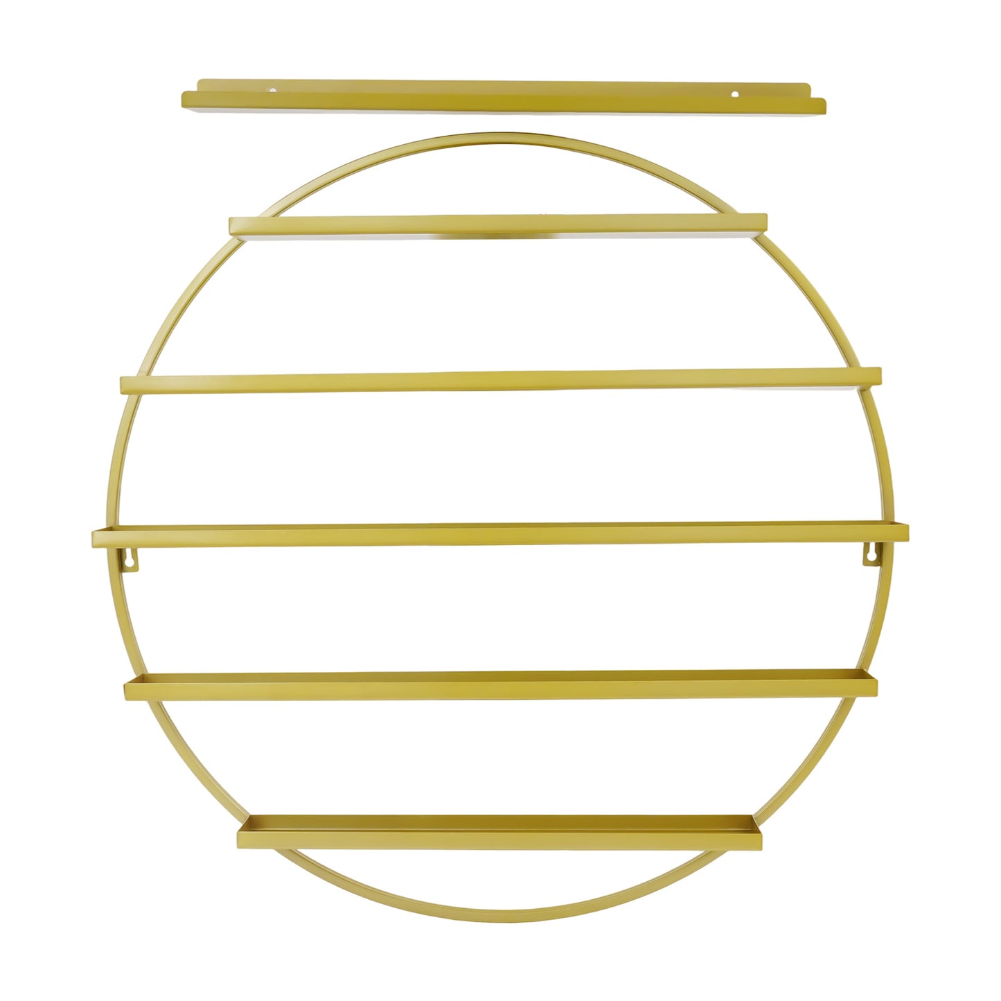 Circular Five-Layer Iron Nail Polish Gel Display Rack Six-Piece Set - Golden